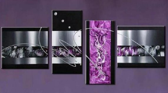 4 Series on canvas splash Painting wall Hanging