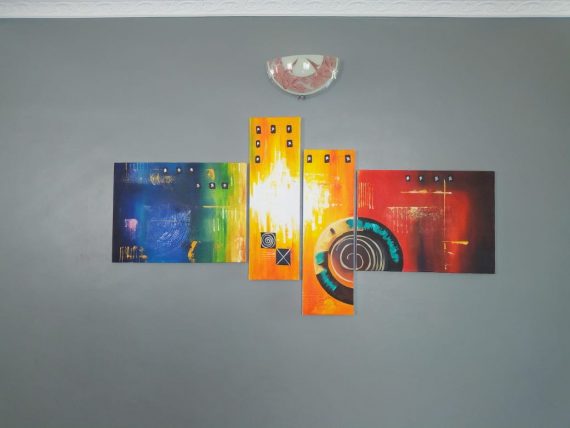 4Series on canvas rayed Painting wall Hanging