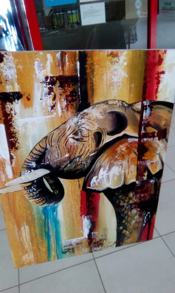 Oncanvas elephant Painting wall Hanging