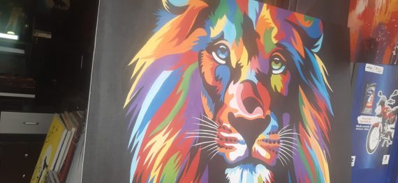 Oncanvas lion Painting wall Hanging