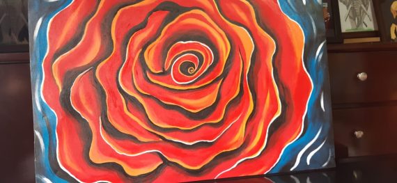 Oncanvasroseflowerdesign Painting wall Hanging