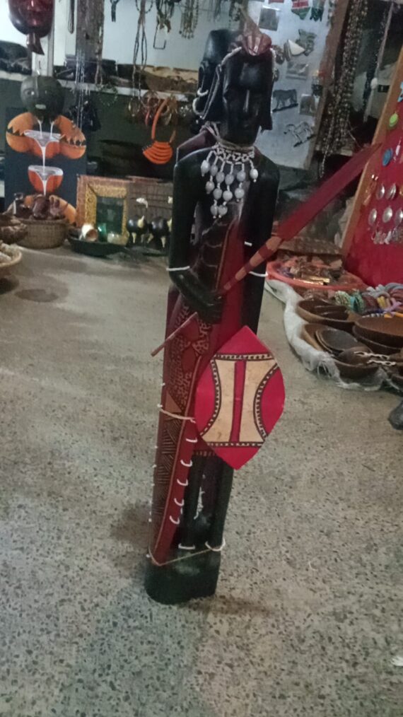 24 inch carved masai couple