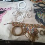 Beaded neckstraps necklace set