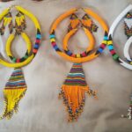 Dovetailed beaded choker necklace set
