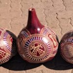 Etched and aluminium decorated gourds