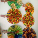 Handmade Ankara Fans leather handle (3)