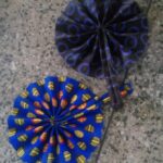 Handmade Ankara Fans leather handle