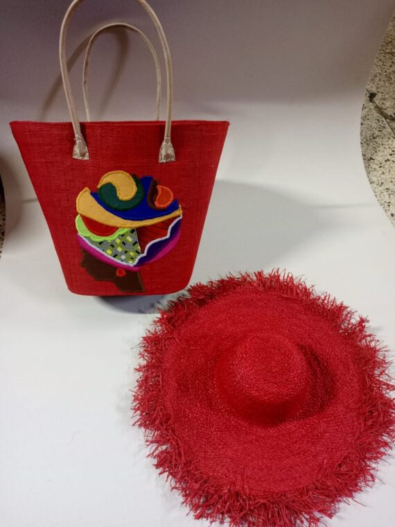 Madagascar Handwoven bag with a Hat (3)