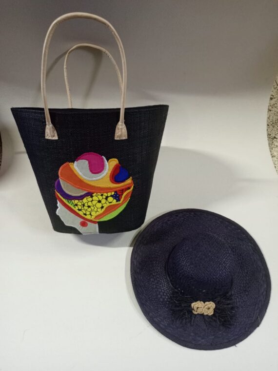 Madagascar Handwoven bag with a Hat