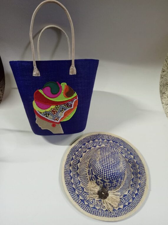 Madagascar Handwoven bag with a Hat (7)