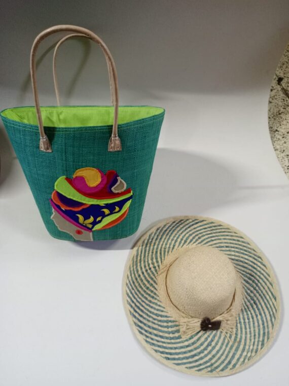 Madagascar Handwoven bag with a Hat (8)
