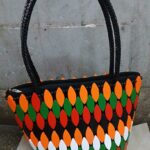 Designed Wooden Oval Bead Bag Kenya made (2)