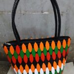 Designed Wooden Oval Bead Bag Kenya made
