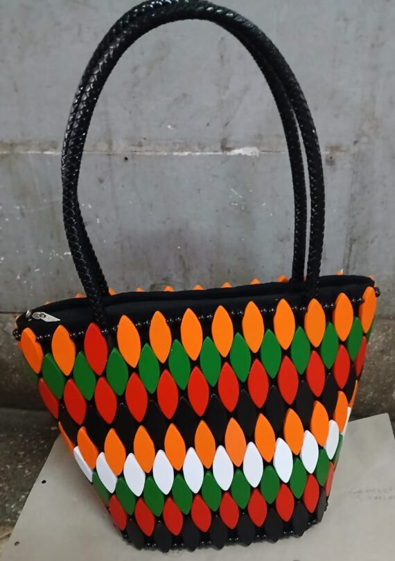 Designed Wooden Oval Bead Bag Kenya made