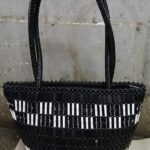 Designed Wooden straw Bead Bag Kenya made (2)