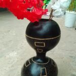 Etched double gourd flower vase