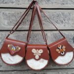 Leather and pure cowskin Boho Zulu crossbags